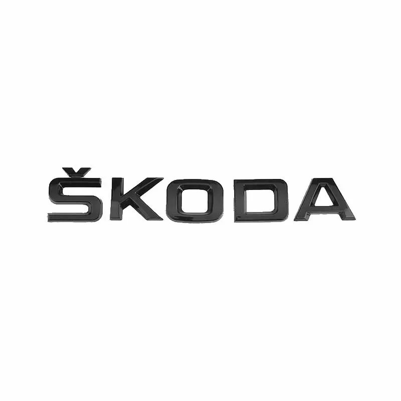 Per Skoda FABIA KAMIQ KAROQ KODIAQ OCTAVIA RAPID SUPERB YETI Car Trunk Letters Emblem Logo Sticker anteriore posteriore Badge accessori