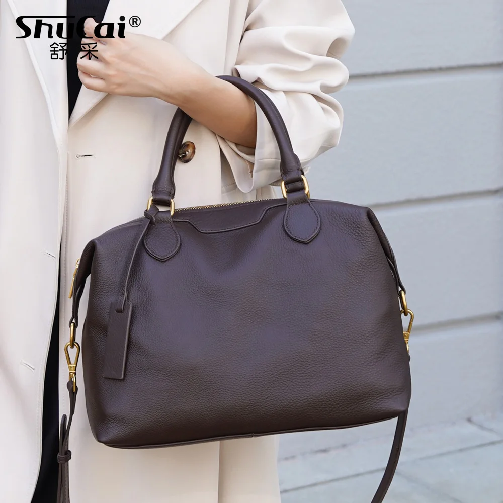 

Genuine Grade Cow Leather Women Large Shoulder Crossbody Bag Female Luxury Designer Brand Ladies Soft Cowhide Handbag for Woman