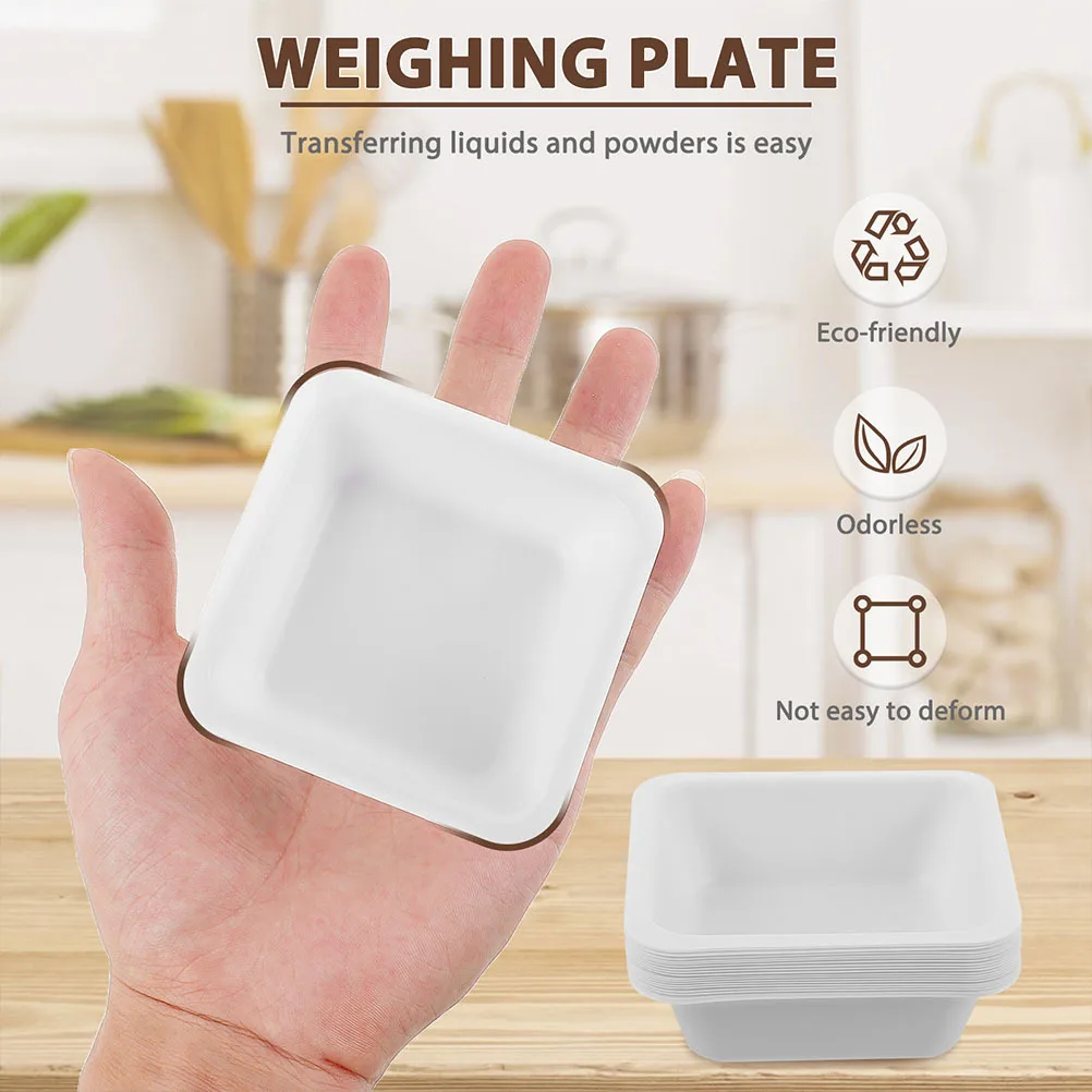 

10pcs Boats 250Ml Plastic Square Weighing Tray Laboratory Supplies Weighing Dish For Labs Precision Weigh Plate Teaching