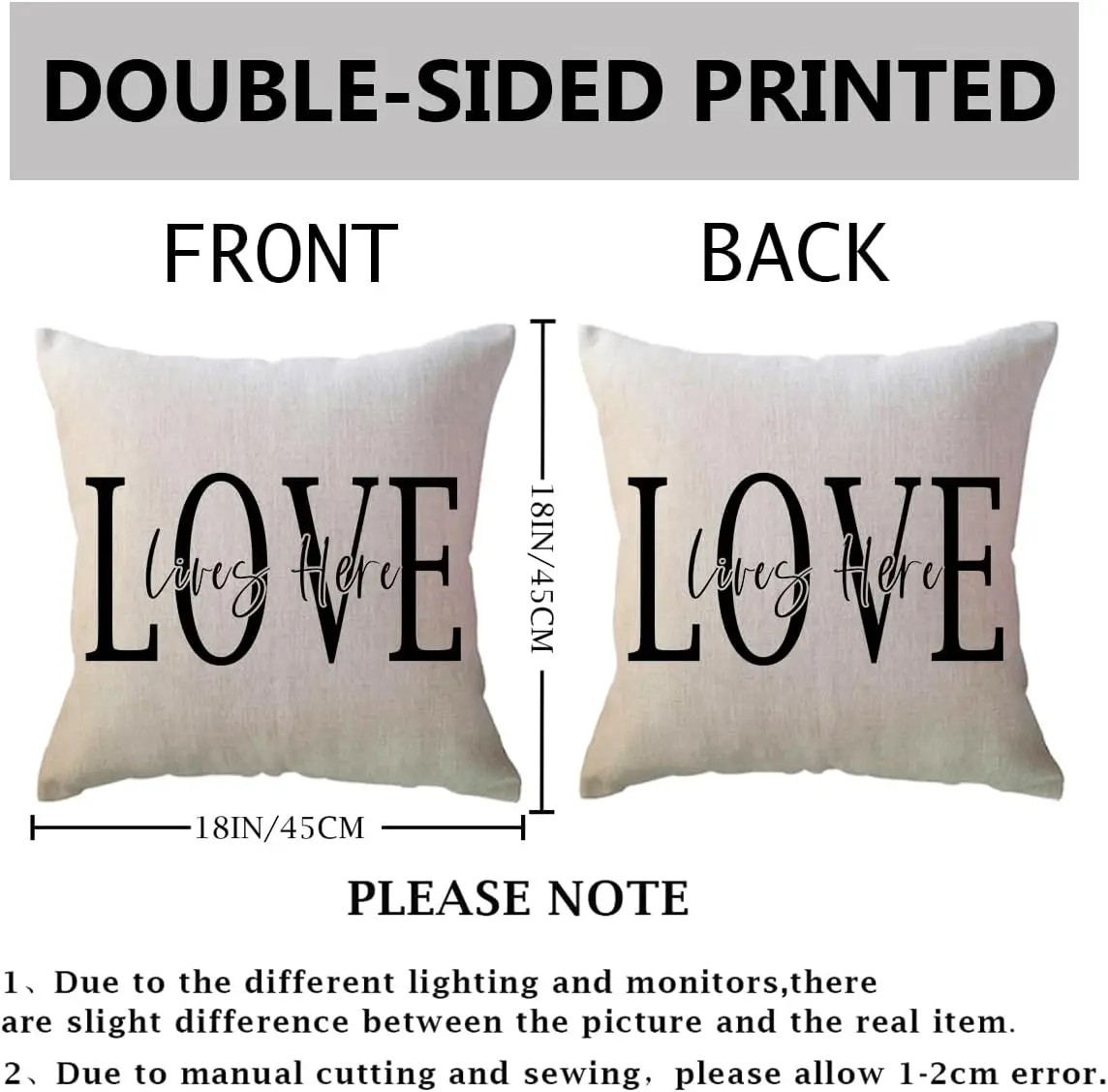 Throw Pillow Covers  Printed Farmhouse Geometric Dahlia Floral Pillowcases Modern Decorative Cushion Covers 4Pack