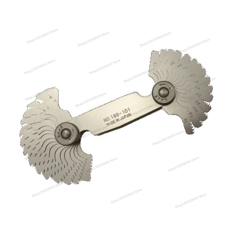For Radius Gauge 188 Pitch Gauge, Thread Sample Plate Ruler 130186-105 Radian Reference R Gauge