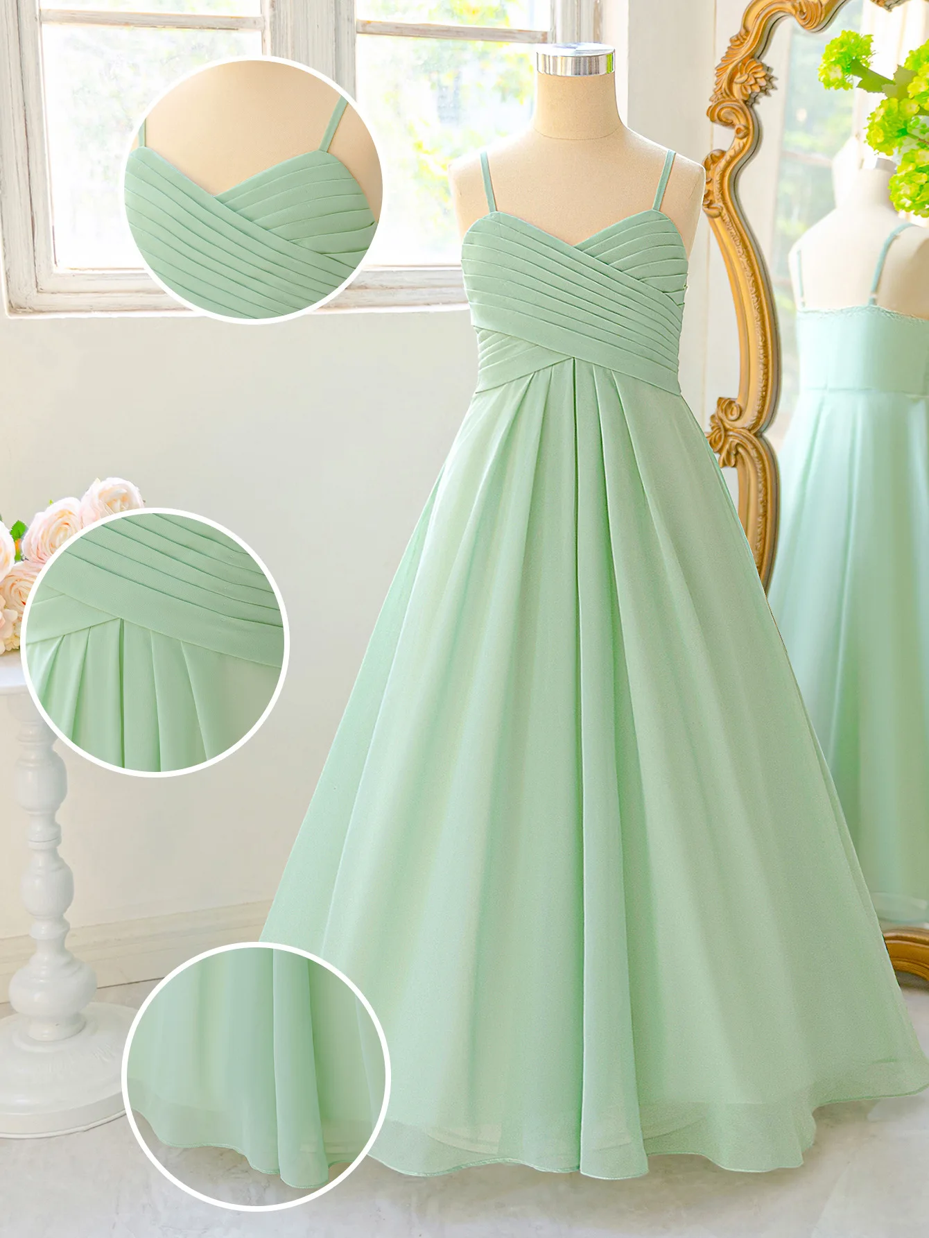 7-14Y Girl Graduation Ceremony Prom Gown Elegant Bridesmaid Party Girls Dress Summer Wedding Baptism Princess Evening Dresses