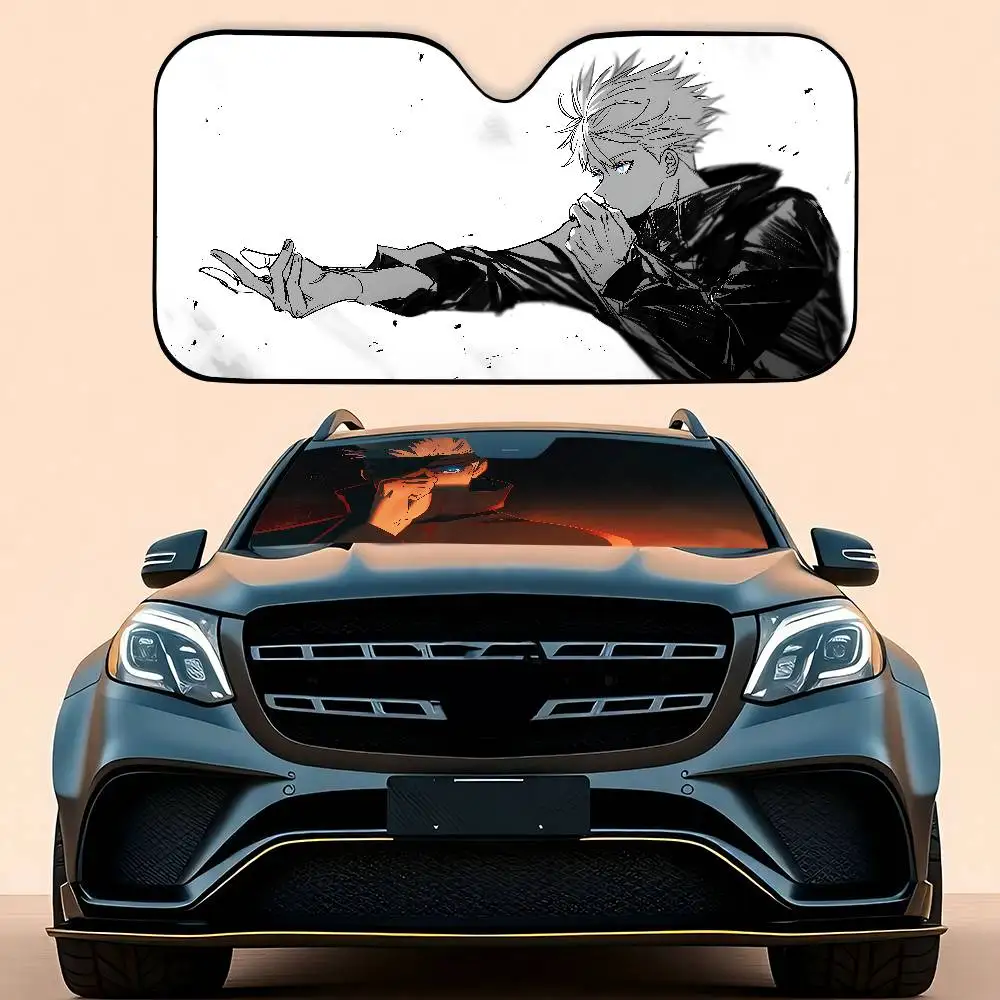 J-Jujutsu K-Kaisen Satoru G-Gojo Cool Car SunShade Windshield Funny Sun Shade Foldable UV Ray Sun Sunshade For Front Window view 6