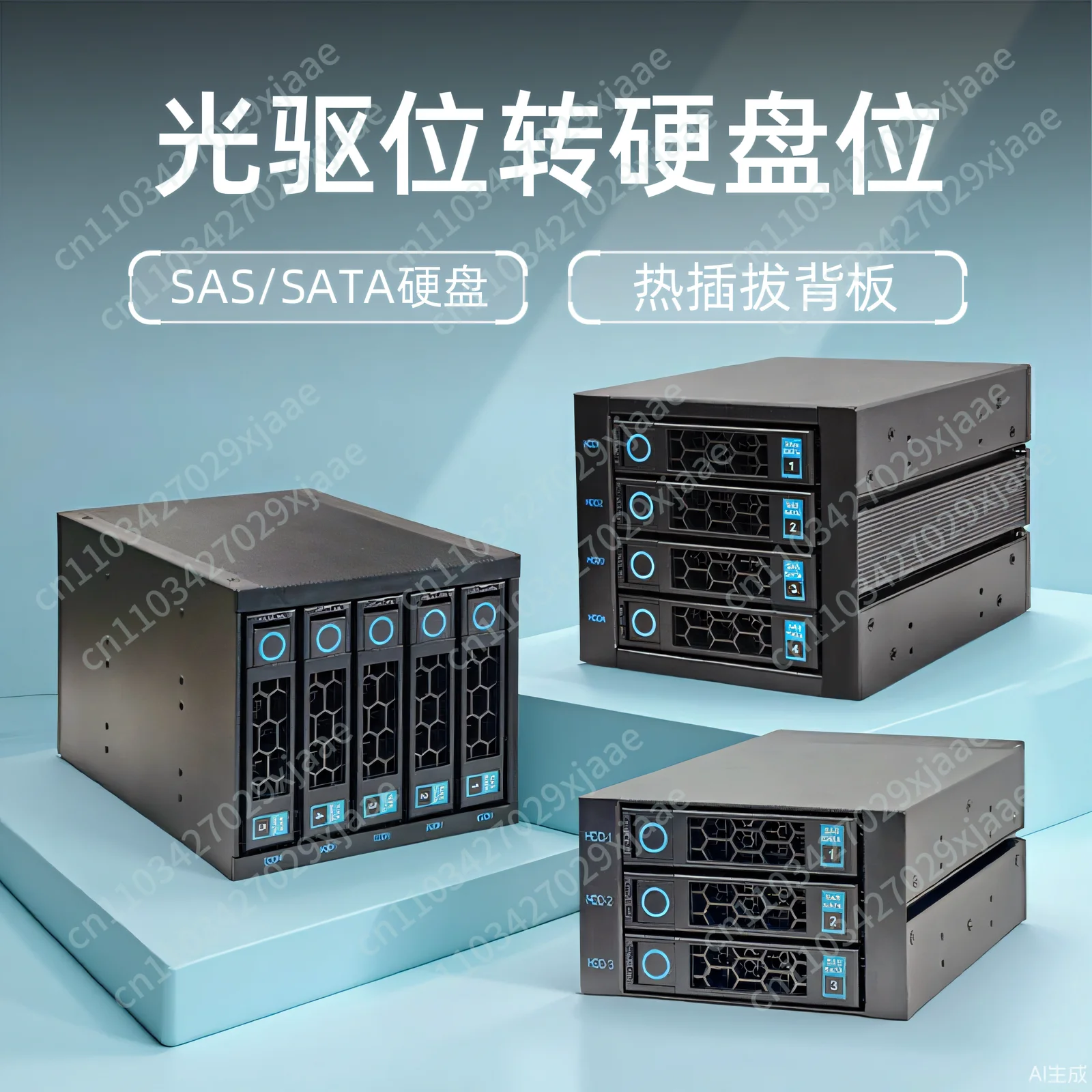 Chassis 3 Optical Drive Position Conversion Hot Swap Hard Disk Cage with Backplane Storage Expansion