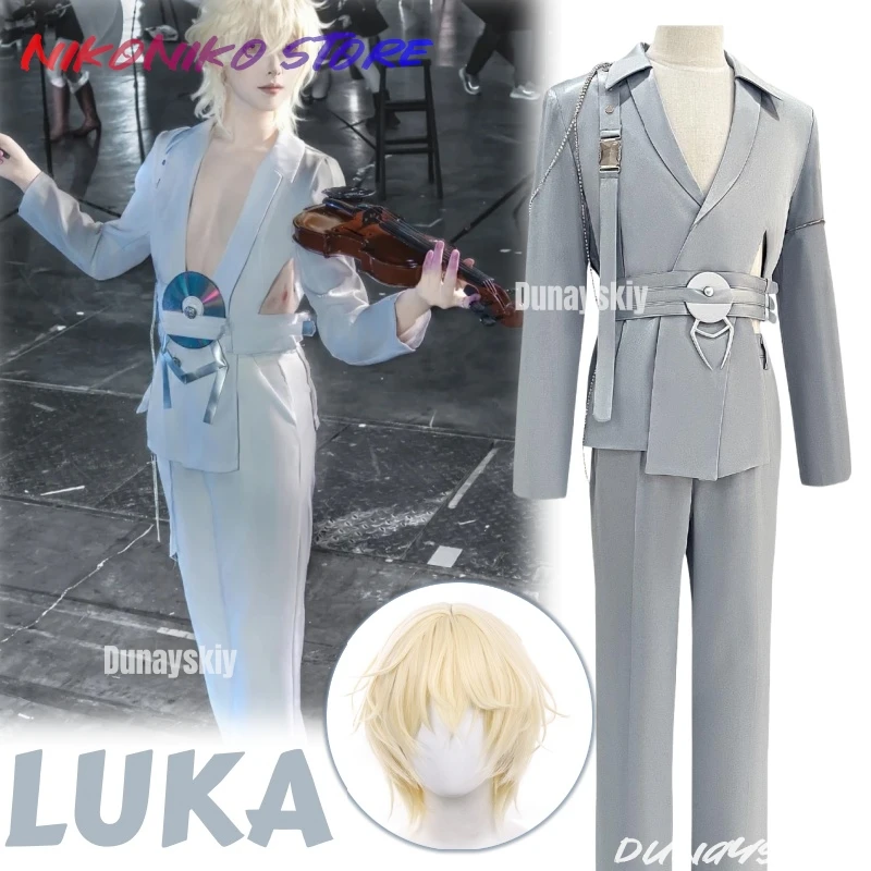 

Alien Stage R7 LUKA Cosplay Round7 Anime New Color Costume V-neck Backless Suit Kpop Idol Stage Uniform Jirai Kei Halloween Cos