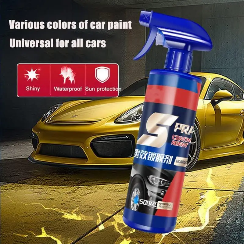 

500ml 3 In 1 Car Paint Repair Ceramic Coating Spray Quick Nano-coating Spray Wax Automotive Hydrophobic Polish Paint Cleaner