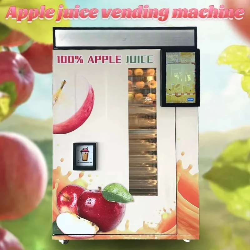 24-Hour Fresh Squeezed Apple Juice Vending Machine Customizable Appearance High Profit Margin