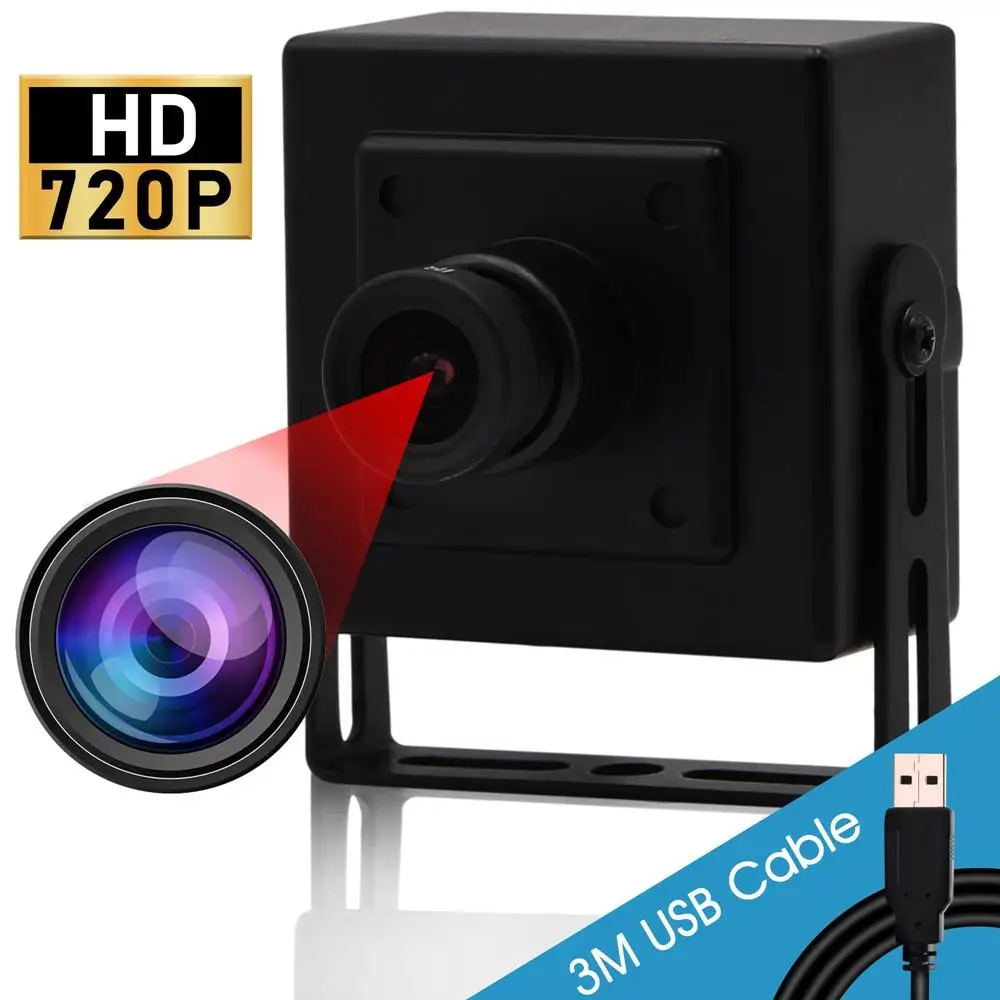 

ELP Global Shutter USB Camera 1MP Mini PC Webcam High Speed 60fps Full HD 720P USB Camera Professional Industrial Box Housing