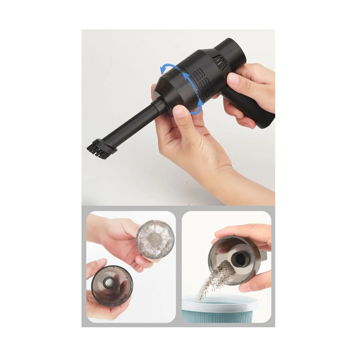 Tragbarer Auto-Staubsauger Mini-Hands taub sauger Staub nach Hause Auto Dual- Pet-Desktop-Reiniger für Büro