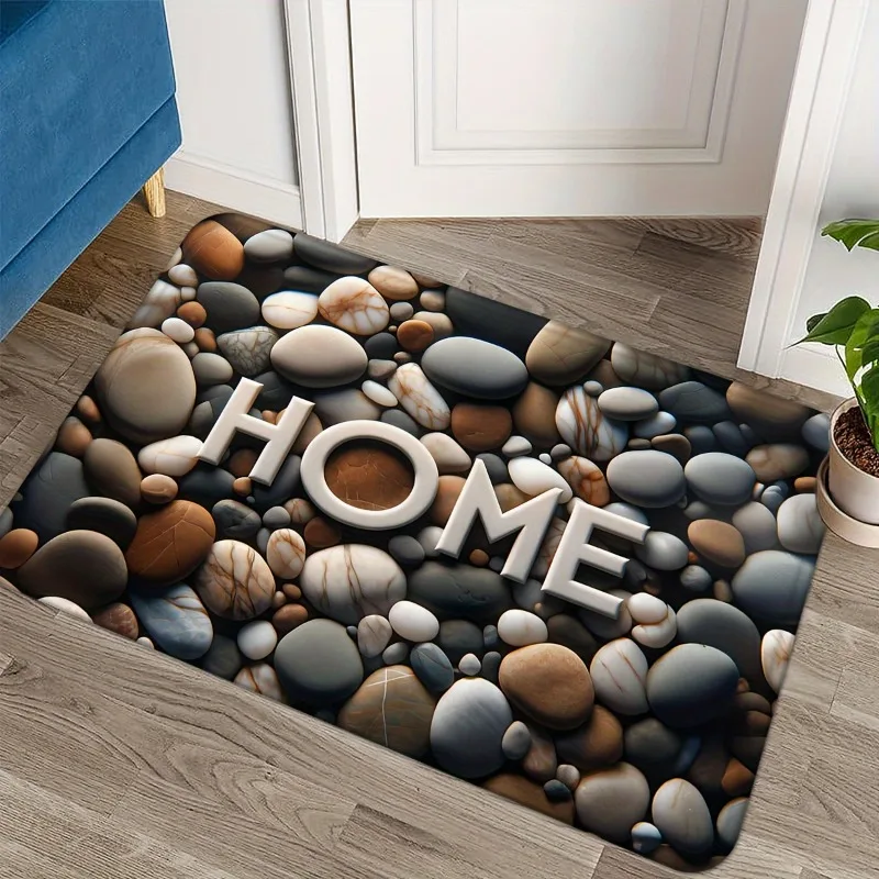 Stone Pattern Floor Mats Living Room Entrance Entrance Floor Mats Home Decoration Kitchen Bathroom Absorbent Carpet 40x60cm