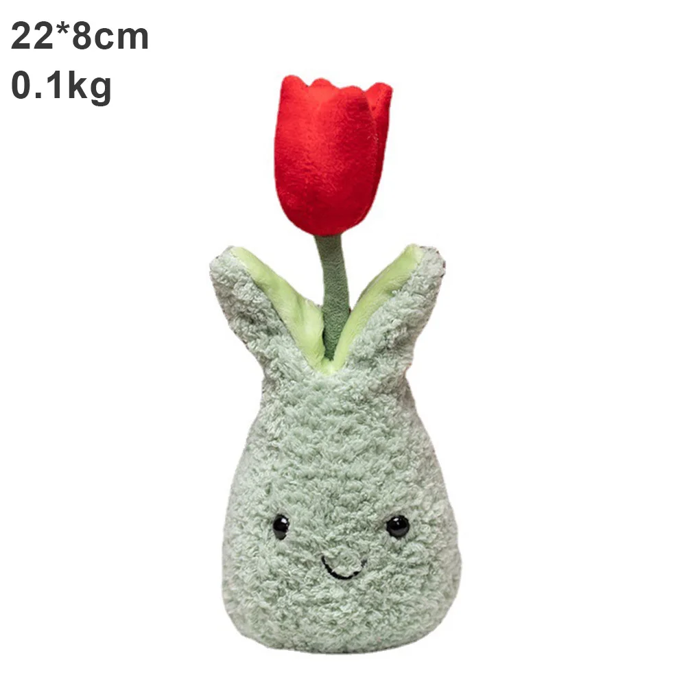 Simulation de plantes de tulipes, jouets en peluche créatifs, fleurs en pot, cadeaux