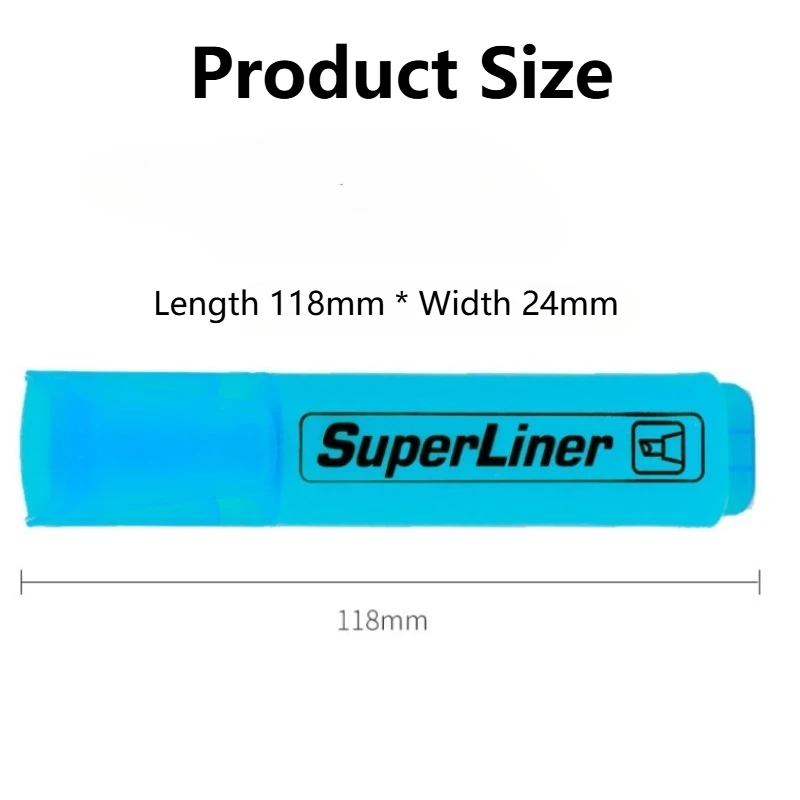 هايلايتر سوبرلاينر 4/6 ألوان، مناسبة للاستخدام المكتبي والمدرسة، وأدوات الدراسة، والكتابة السلسة، والتسليط الضوء على الملاحظات