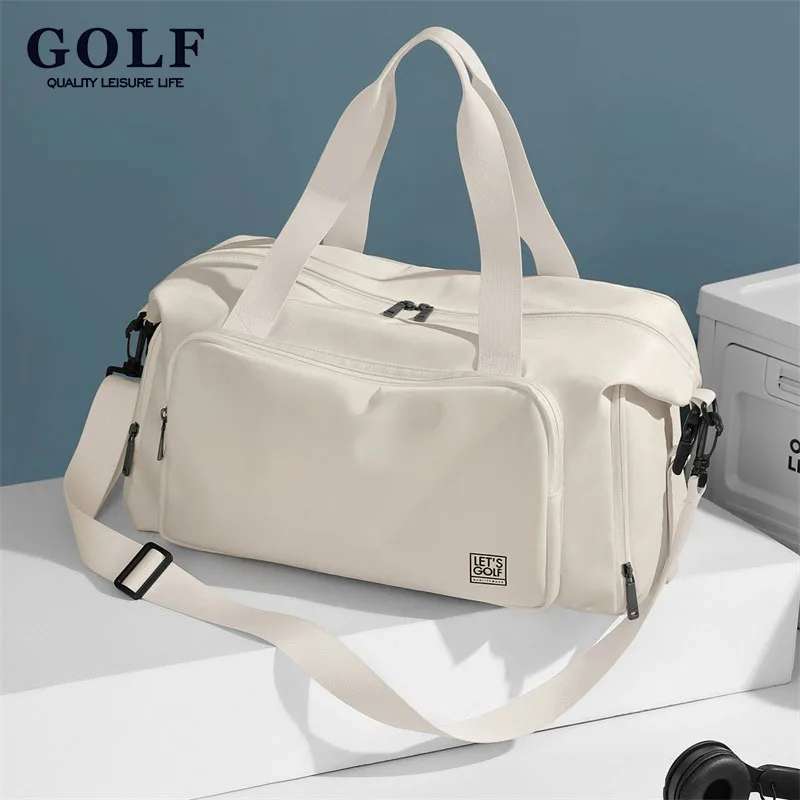 

GOLF QUALITY Waterproof Oxford Cloth Travel Duffle Bag Expandable Sport Handbag for Men And Women with Wet Dry Separation Design