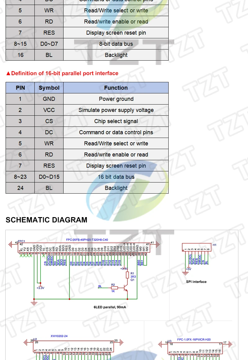 3,2" 3,2 Zoll TFT LCD Touch Screen Modul 240X320 ST7789 ILI9341 LCD Display für Arduino UNO MEGA2560 Board mit/ohne Touch – Detail 16