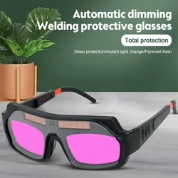 [New] Automatic Dimming Electric Welding Glasses Welder Burning Goggles Eye Mask To Protect Eye Glasses Against Strong Light