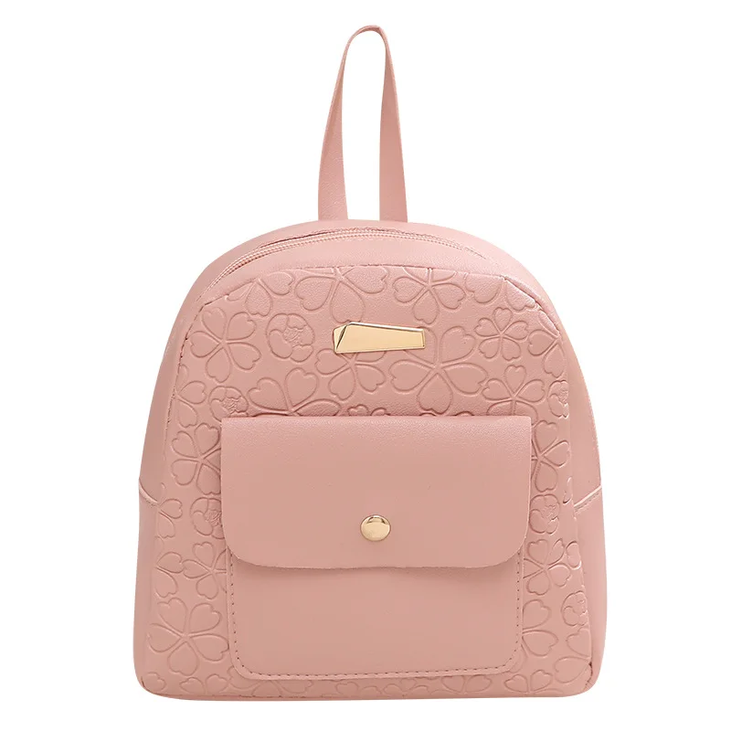 Embossed and minimalist student backpack, girl embossed backpack, sweet and adorablel single shoulder carrying crossbodybag