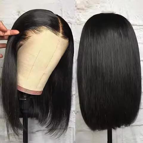10-16inch Glueless Wigs Human Hair Straight Human Hair Wigs 4x4 HD Lace Bob Short Human Hair Wigs Human Hair Quality