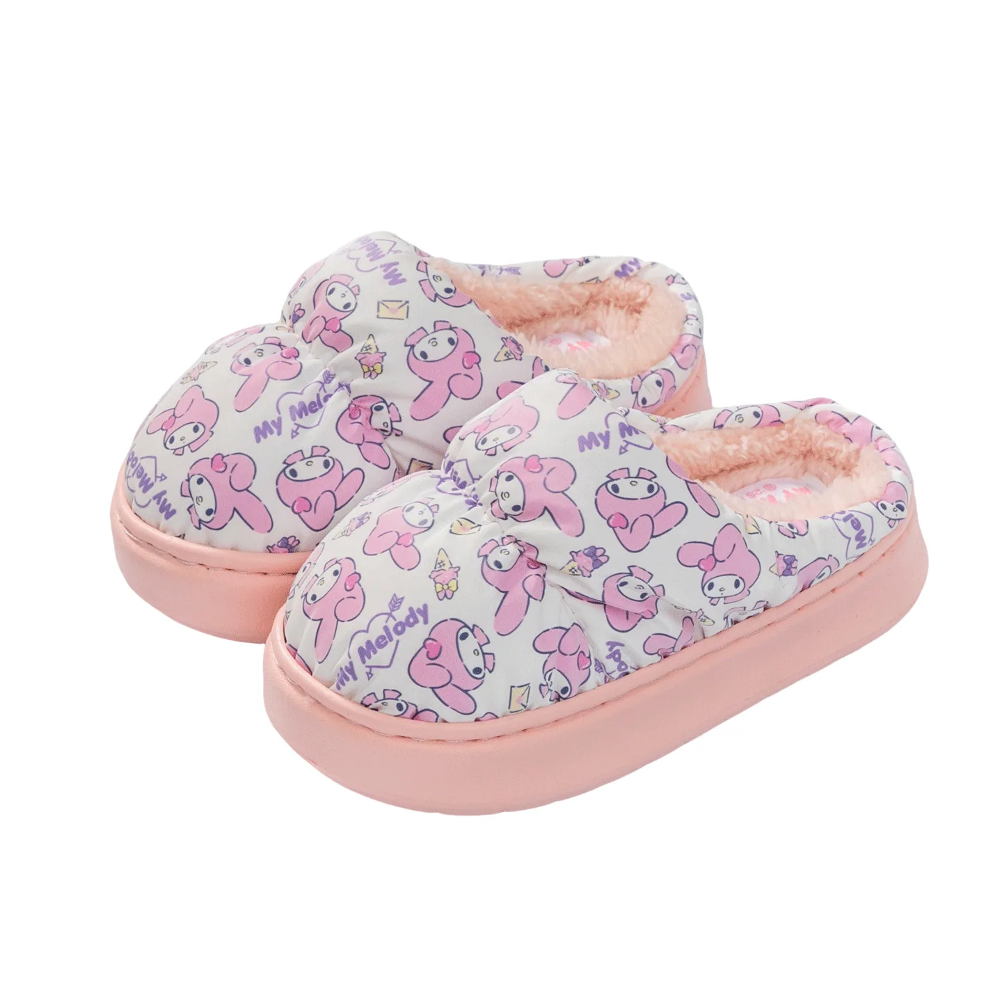 أطفال حذاء كاجوال النعال الكرتون المطبوعة مرحبا كيتي أحذية الصيف للفتيات المضادة للانزلاق الوردي الأرجواني الأحذية حجم 15 سنتيمتر-25 سنتيمتر #4