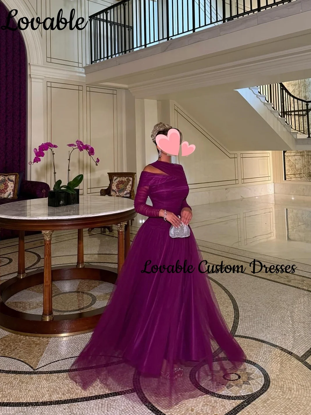 

Wedding Party Dress Customize A-Line Scoop Neckline Floor-Length Ruffle Luxury Evening Dresses Zipper Up Long Sleeves Dresses