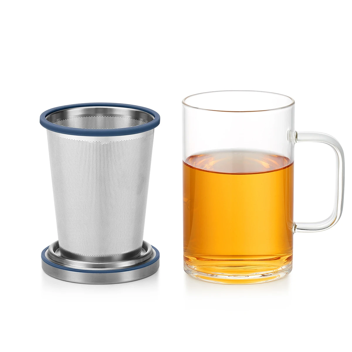 Samadoyo Thick Bottom Heat-resistant Glass Personal Tea Cup Business Style Office Water Cup Coffee Cup 450ML