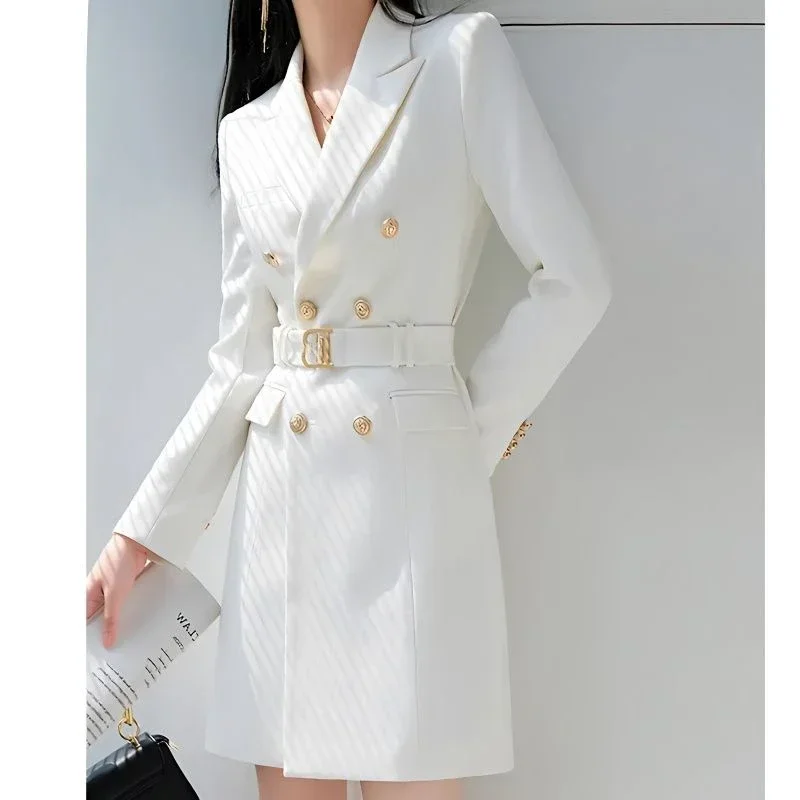 Professional Suit Dress Women Spring Autumn New Design Sense Long-sleeved Temperament Work Clothes Ol Wind Slimming Skirt