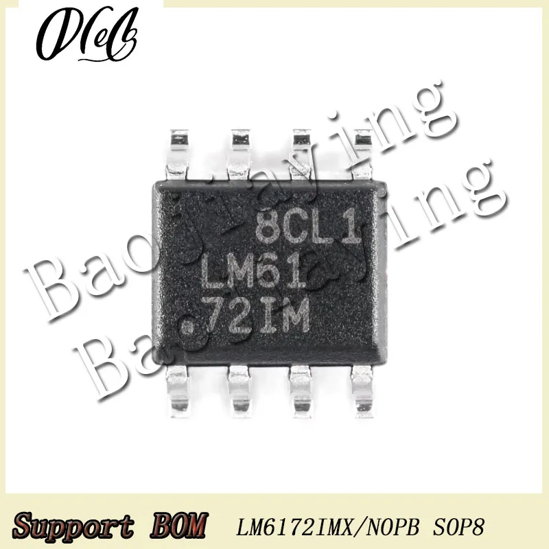 10PCS/Lot LM6172IMX/NOPB MARK LM6172IM SOIC-8 For Voltage feedback amplifier chip