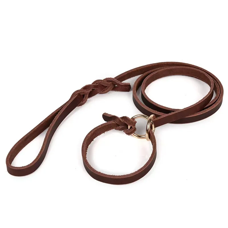 

Slip lead dog leash Real Leather slip Dog lead Genuine Leather slip Leash Big Dog Leather slip Leash Rope Large Dog lead Leashes