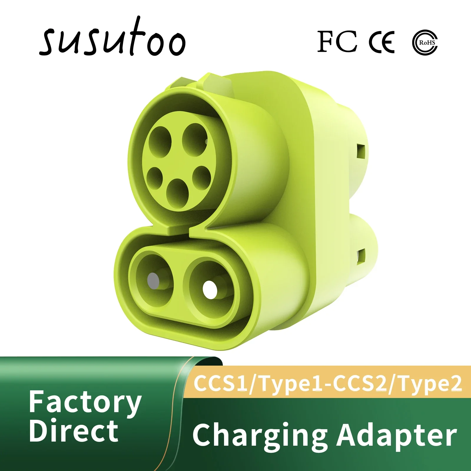 CCS1 to CCS2 Adapter EV Charger Adpater DC 1000V 250A and EV Charger Connector Type 1 to Type 2 Adapter SAE j1772 to IEC62196