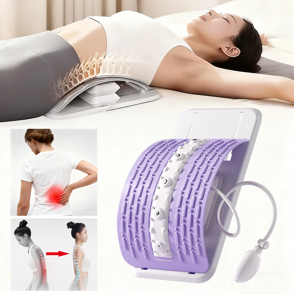 

Back Stretcher Adjustable Multi-Level Massage Waist Back Pain Relief Relax Lumbar Support Massager Back Pain Relief Physiother