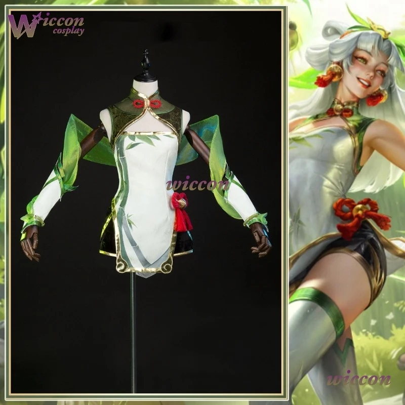 

Nino Lux Panda Doll Cosplay Costume Full Set Anime Game Roleplay Outfit For Women Halloween sexy Game Party Cheongsam