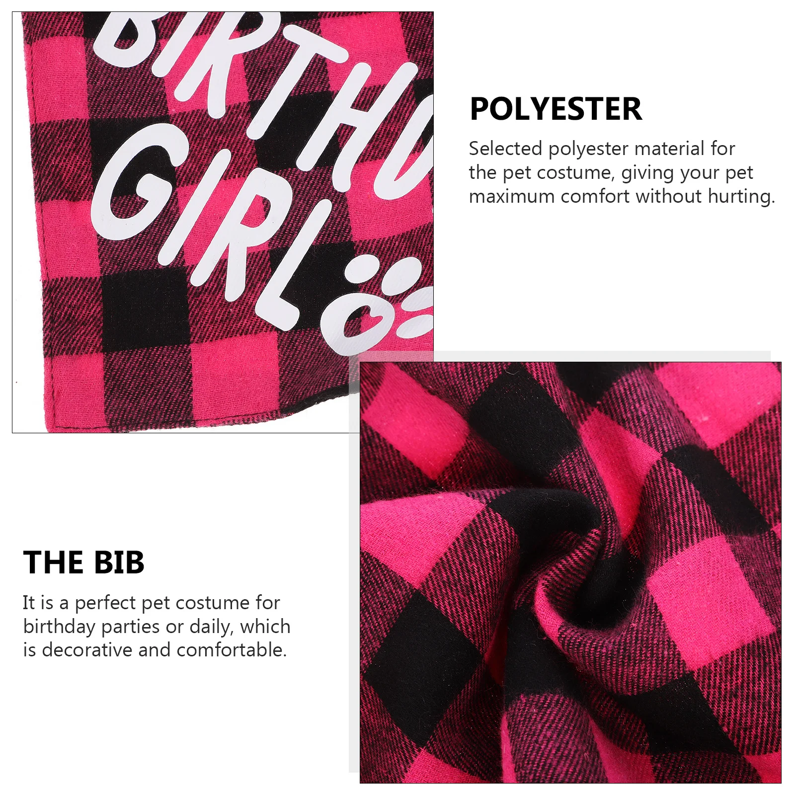 

minkissy Cat Birthday Set Bandana Collar Bow Tie Kitten Scarf Small Dog Hat Polyester Party Accessory for Pets