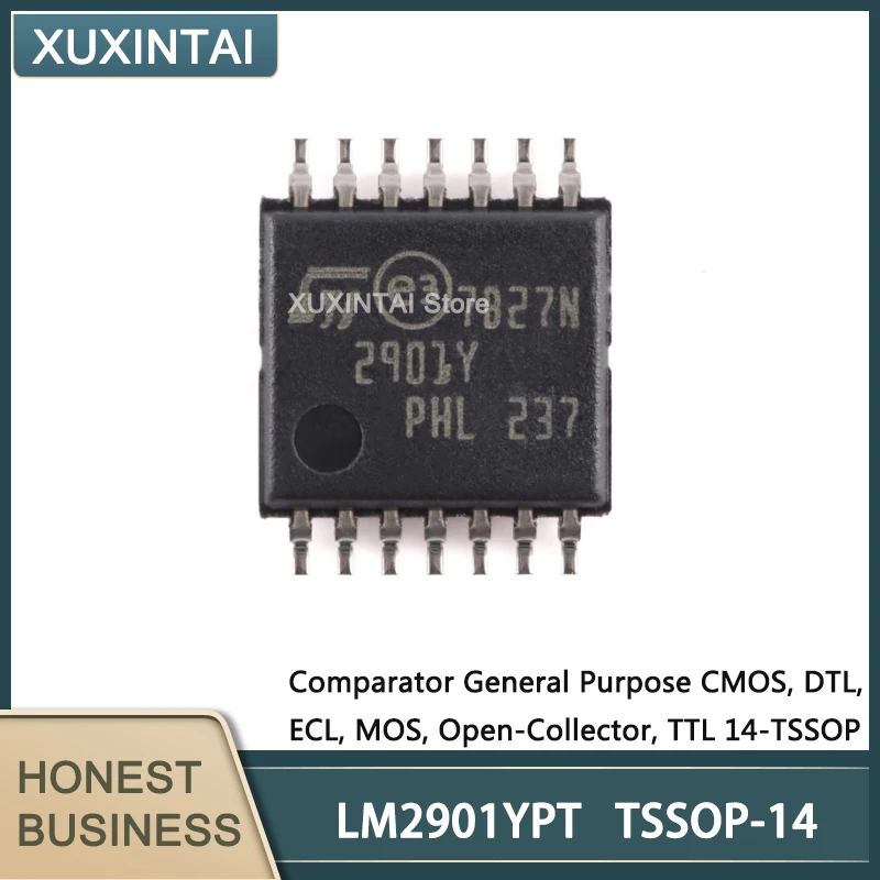 20Pcs/Lot New Original  LM2901PT  LM2901YPT  LM2901 Comparator General Purpose CMOS, DTL, ECL, MOS, Open-Collector, TTL 14-TSSOP