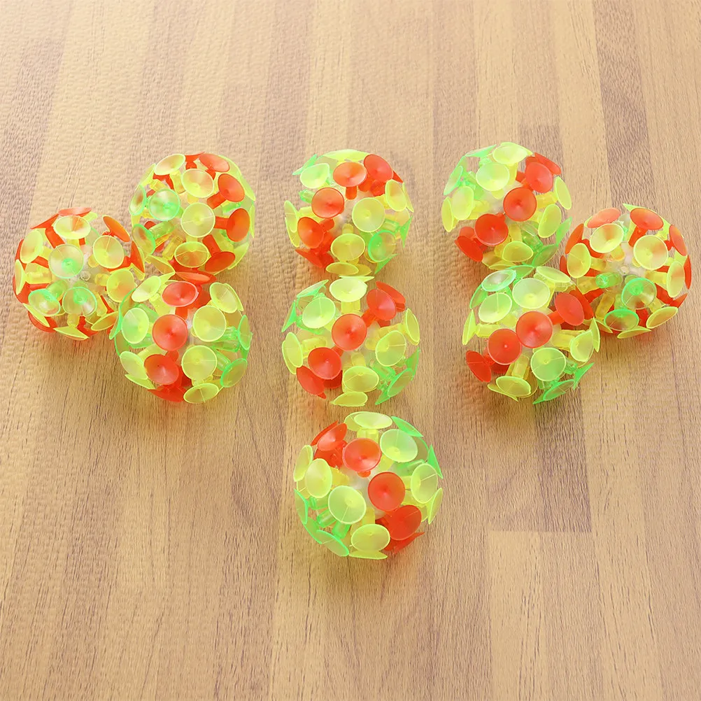 

5Pcs Glowing Suction Ball Multicolored Bounce Sucker Fun Party Favor Game Kids Stress Relief Flash Luminescence Plaything