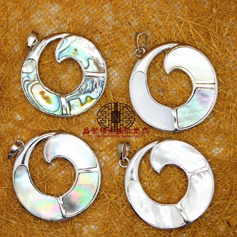 Natural Abalone Shell Pendant Mix-Color Mother of Pearl Exquisite charms For jewelry making DIY Necklace accessories