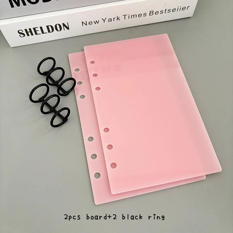 A6 Ringbuch mit Acryl-Einband, 2 Stück PMMA-Platten mit Metallring, DIY Junk Journal Notizbuch-Set, 45 Blatt Nachfüllpapiere, Stati – Detail 19