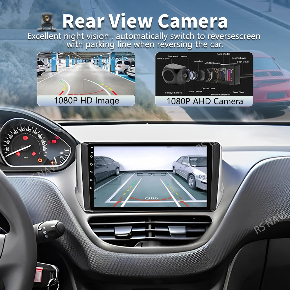 Plug and Play Android 15 Per Peugeot 208 2008 2012-2018 2K QLED Android Autoradio Lettore Video Multimediale GPS Stereo CarPlay 4G