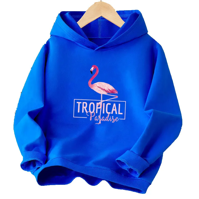 Liebe Flamingo Print Grafik Hoodies niedliche Kleidung Mode lose Pullover Sweatshirt lässig Kinder Hoody Tops