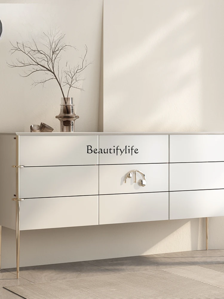 Modern light luxury nine-chest cabinet high-end living room entrance storage drawer storage cabinet