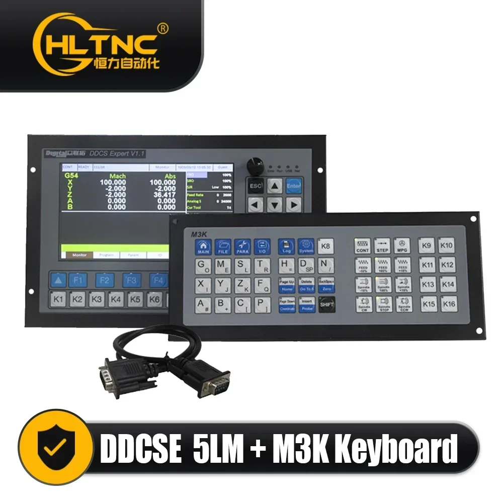 HLTNC Automatic CNC Controller DDCSE Expert 3/4/5 Axis Support Close-loop Stepper With M3K Keyboard For Milling Machines