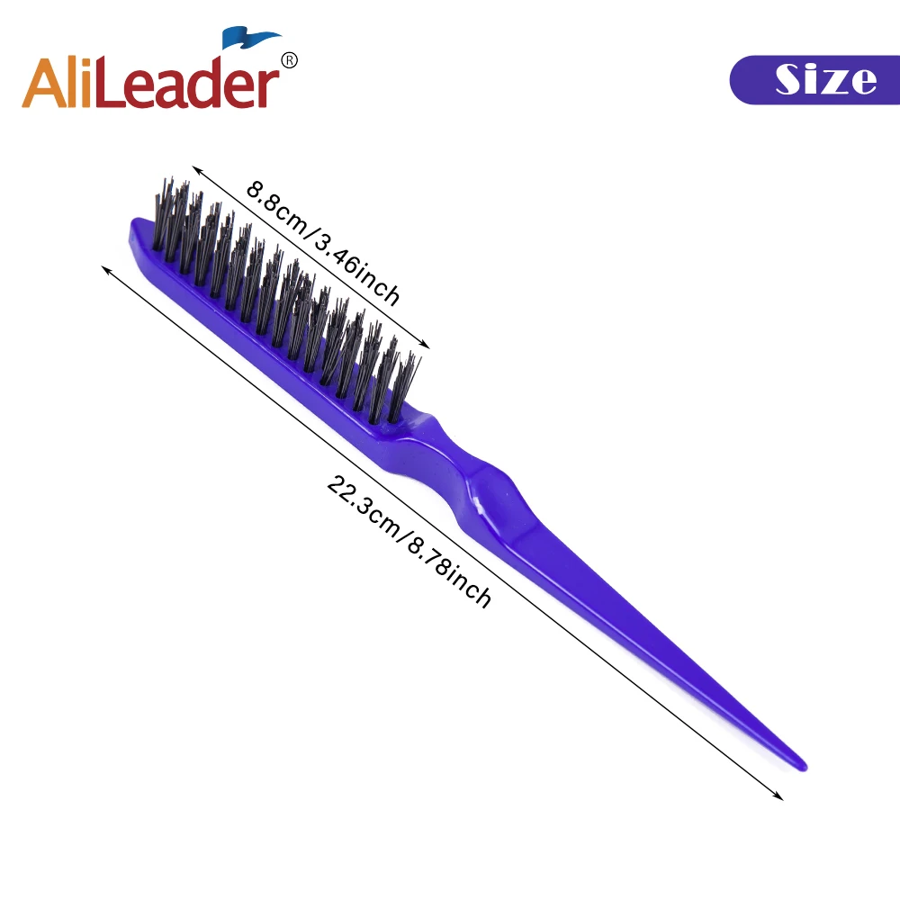 1Pcs Professional Brush Hair Brush For Women Girls Detangling Plastic Hair Comb Slick Ponytail Slim Line Teasing Combing Brush