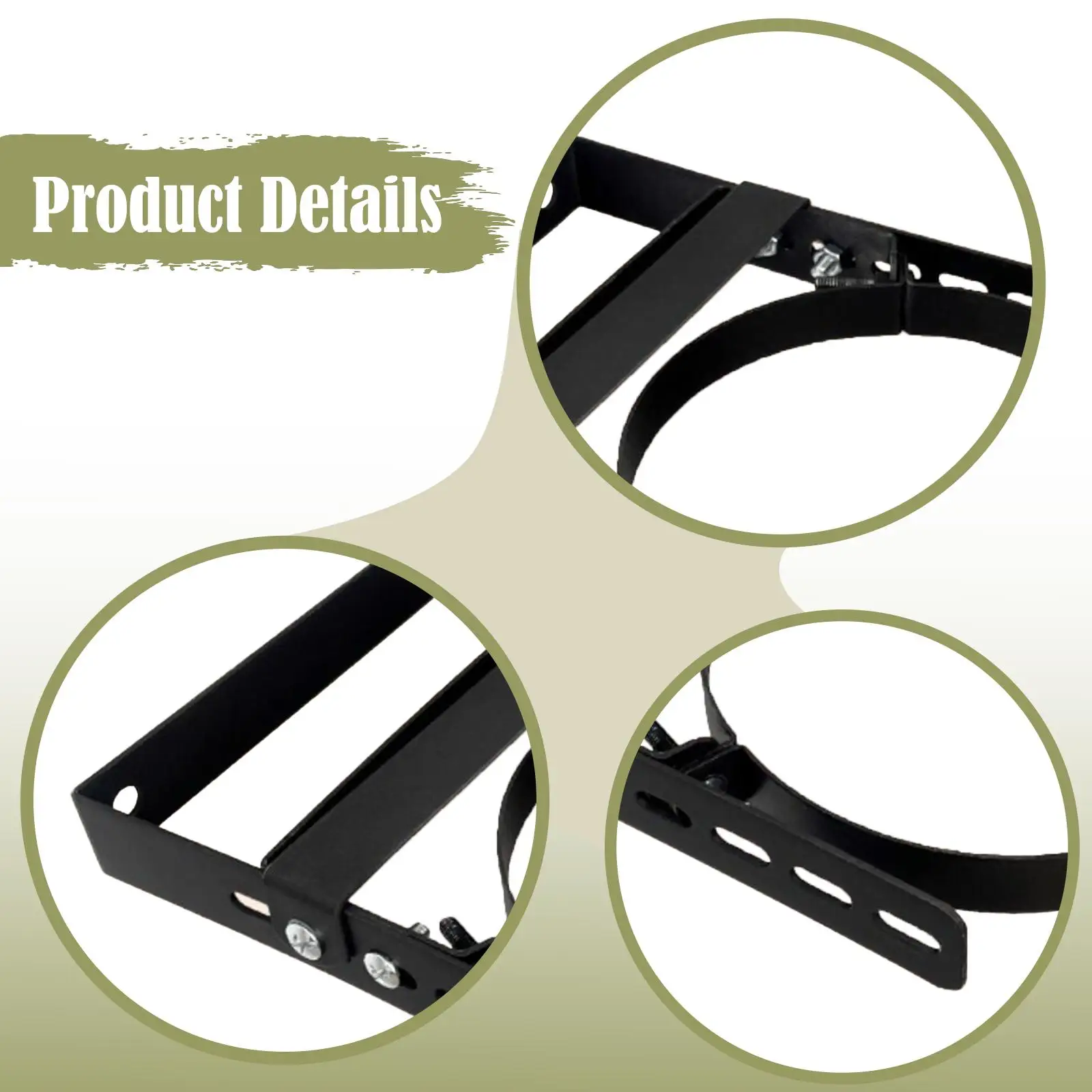 

Portable Fireplace Chimney Pipe Holder Adjustable Carbon Steel Mounting Clip for Heating Stove Wall