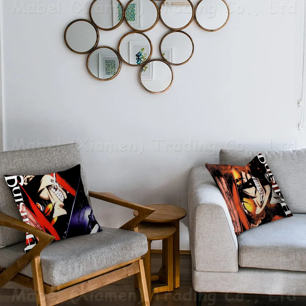 

Anime Hellsing Personalized Picture Text Home Decorative Pillows Household Gifts 45x45cm