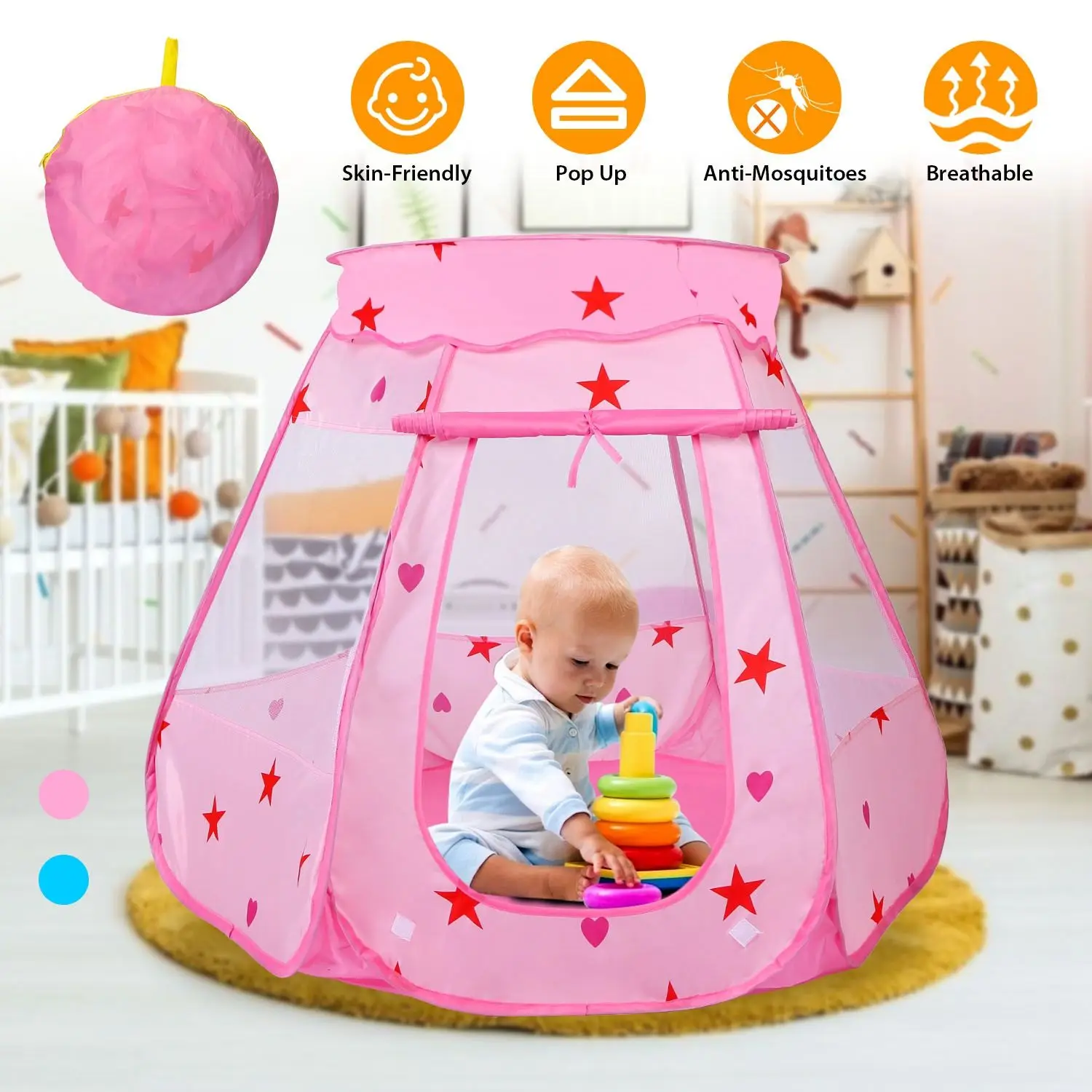 

For Kids Pop Up Game Tent Prince Princess Toddler Play Tent Indoor Outdoor Castle Game Play Tent Birthday Gift For Kids