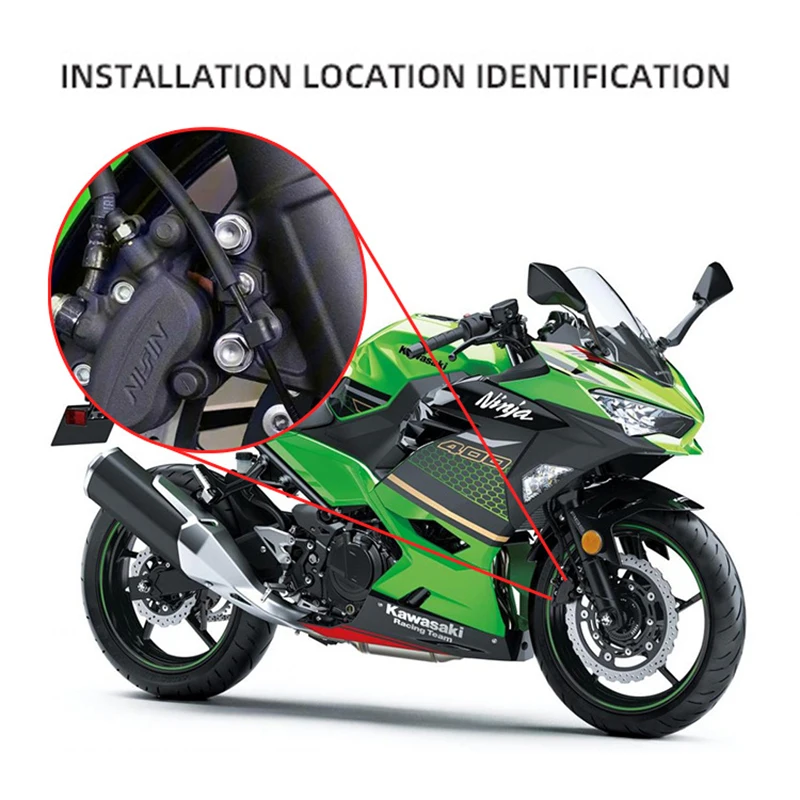 Motorcycle Front Wheel Disc Brake Caliper Cover Mount Disc Caliper Protection Board for Spirit Beast Kawasaki Ninja 400 Z400