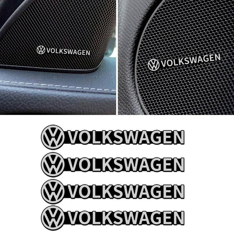 ثلاثية الأبعاد سيارة الصوت مكبر صوت ستيريو شارة ملصق مائي اكسسوارات ل Volkswagen VW جولف بولو العلبة تيجوان باسات جيتا طوارق شاران #1