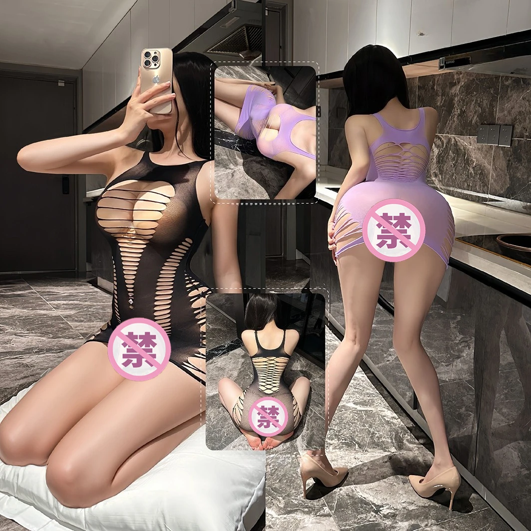 

Xxx Erotic Lingerie Teddy Bear Doll Dress Ladies Sexy Erotic Lingerie Fishnet Crotchless Cut-out Bra Full Body Stockings Mesh