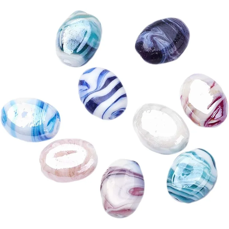 10 Pcs Oval Beads H…