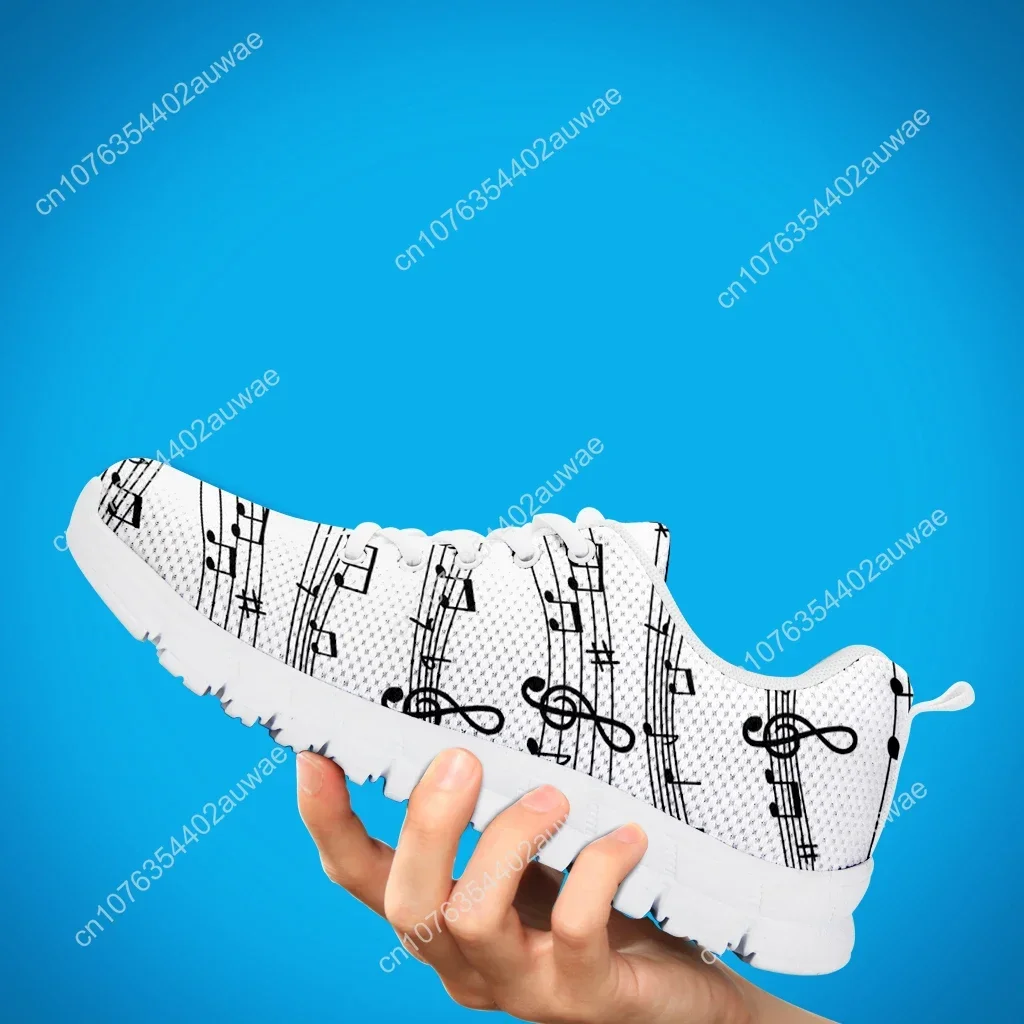 Note musicali stampe scarpe in rete donna scarpe da donna primaverili scarpe basse stringate Sneakers donna calzature taglie for