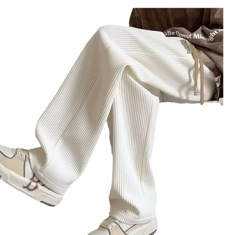 

Драпированные вельветовые свободные японские ретро прямые повседневные спортивные красивые мужские брюки весна и осень модный бренд удобные