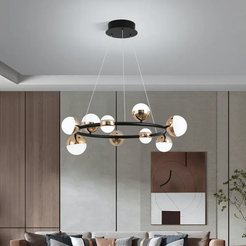 

Nordic Molecule Sphere Chandelier Modern Luxury Ceiling Light for Living Room Dining Room